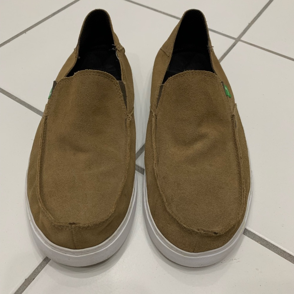 Sanuk Slip On Leather Men Size 12